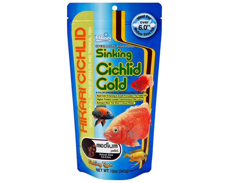 Hikari Sinking Cichlid Gold Medium 342gm Sinking